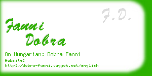 fanni dobra business card